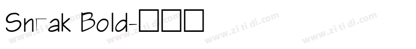 Sneak Bold字体转换